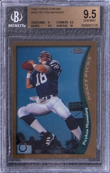 1998 Topps Chrome #165 Peyton Manning Rookie Card - BGS GEM MINT 9.5
